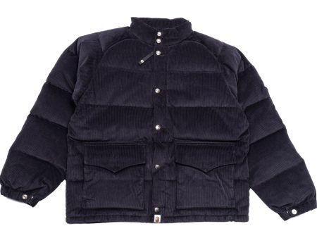 A Bathing Ape Corduroy Classic Down Jacket in Black For Sale