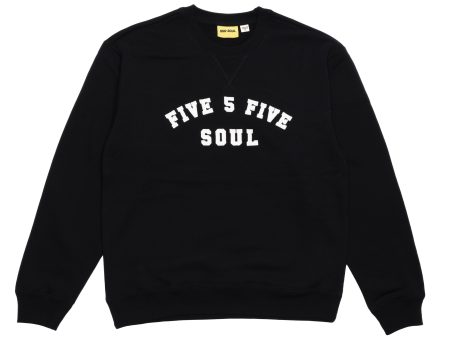 555 Soul Heritage Arch Crewneck in Black Sale