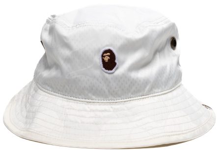 A Bathing Ape Tonal Solid Camo Bucket Hat in Ivory Online Sale