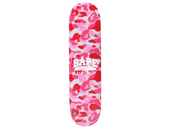 A Bathing Ape ABC Camo Skateboard in Pink Online