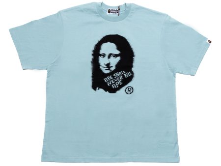 A Bathing Ape Art Print Jacquard Tee in Blue Fashion