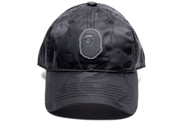 A Bathing Ape Tonal Solid Camo Cap in Black For Cheap