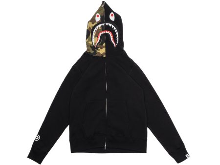 A Bathing Ape 1st Shark Full Zip Hoodie in Black xld Hot on Sale