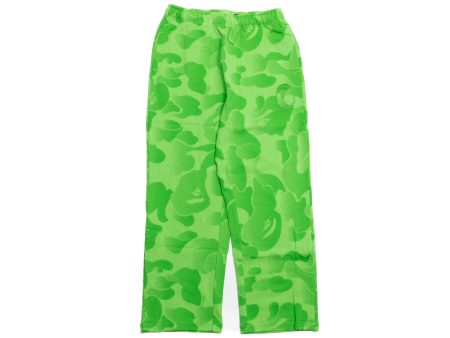 A Bathing Ape Ink Camo Wide Leg Snap Detail Track Pants in Green Hot on Sale