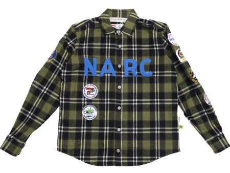 Advisory Board Crystals Abc. NARC Flannel Shirt in Green For Discount