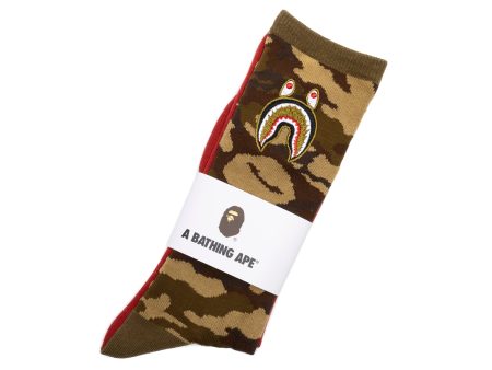 A Bathing Ape 1st Shark Socks in Red Cheap