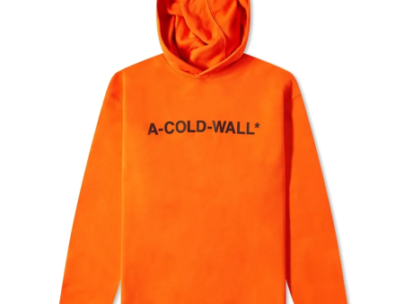 A-COLD-WALL* Essential Logo Hoodie in Bright Orange on Sale