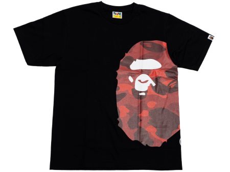 A Bathing Ape Color Camo Side Big Ape Head Tee in Black Red For Sale