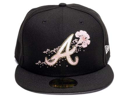 New Era Dotted Floral Atlanta Braves Fitted Hat Hot on Sale