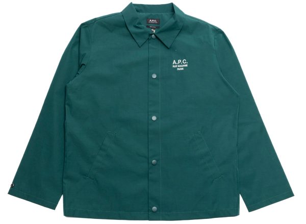 A.P.C. Regis Button Up Blouson in Green Online Hot Sale