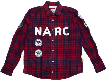 Advisory Board Crystals Abc. NARC Flannel Shirt in Red Discount