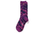 A Bathing Ape Color Camo Ape Head One Point Socks in Purple Online now