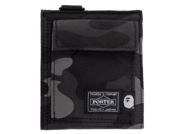 A Bathing Ape Porter Color Camo Wallet in Black Fashion