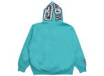 A Bathing Ape Hand Drawn Face Relaxed Fit Shark Full Zip Hoodie in Sax Online Sale