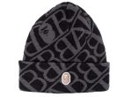 A Bathing Ape Sport Monogram Knit Cap in Black Online Hot Sale