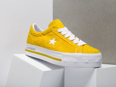 Converse x MadeMe Women s One Star Platform Ox Low Top  Vibrant Yellow  Supply