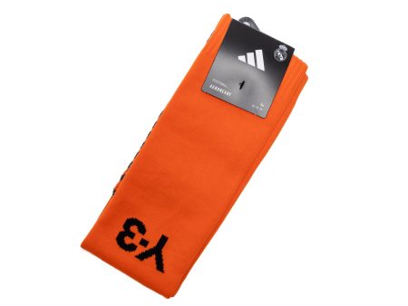 Adidas Y-3 x Real Madrid 23 24 Fourth Socks in Orange Supply